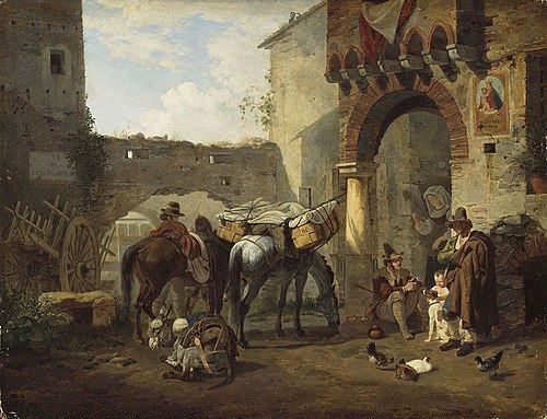 Vor einer Schänke in Tivoli, 1819, Peter von Hess