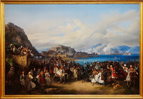 L'entrée du roi Othon de Grèce en Nauplie, 1835, Peter von Hess