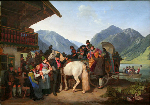 Sankt Leonhardsfest in Fischhausen am Schliersee, 1825, Peter von Hess