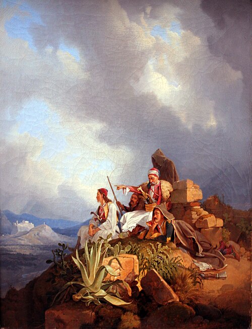 Palikars near Athens, 1829, Peter von Hess