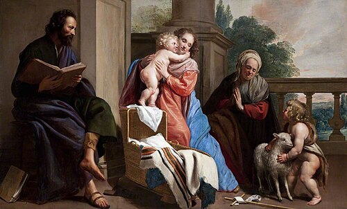 The Holy Family with Saint John and Saint Elizabeth, 1643, Jacob van Oost le Vieux