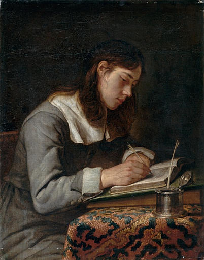 Jeune Homme écrivant, 1660, Jacob van Oost le Vieux