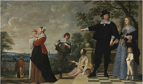 Portrait d'une famille Brugeoise, 1645, Jacob van Oost le Vieux