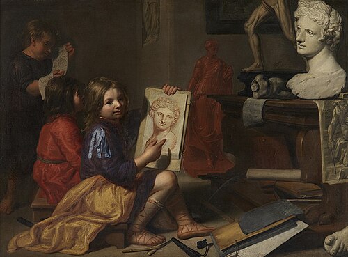 The artist's Studio, 1666, Jacob van Oost le Vieux