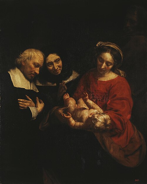 Holy Family with Donors, 1665, Jacob van Oost