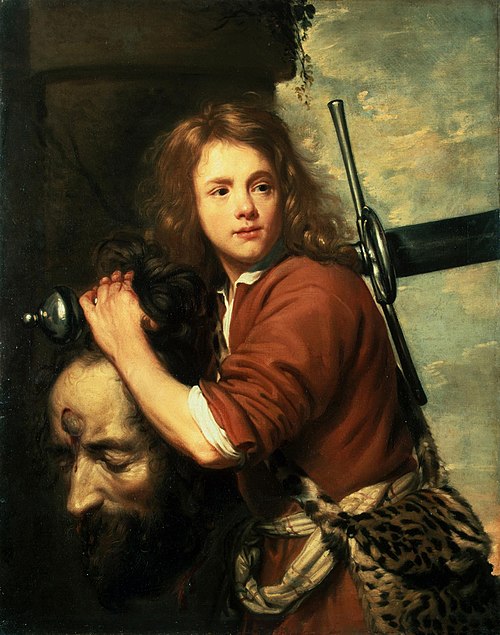 David Bearing the Head of Goliath, 1643, Jacob van Oost