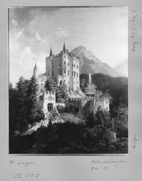The castle of Hohenschwangau, 1837, Michael Lueger