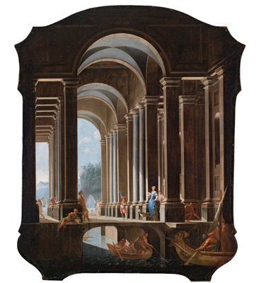 View of an antique thermal complex, 1689, Paolo Gerolamo Piola