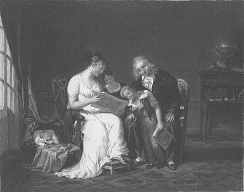 Bernardin de Saint-Pierre and his family, 1847, Paul Claude-Michel Carpentier