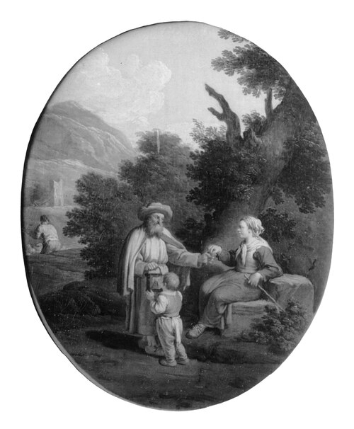 Peasants and a Mendicant Friar, , Paolo Monaldi