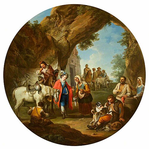Two Sportsmen being offered Refreshment, 1749, Paolo Monaldi
