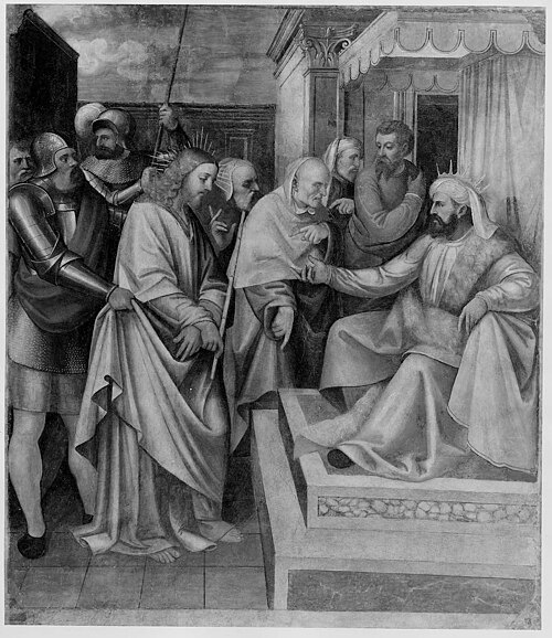 Le Christ devant Caïphe, , Paolo da Caylina le Jeune