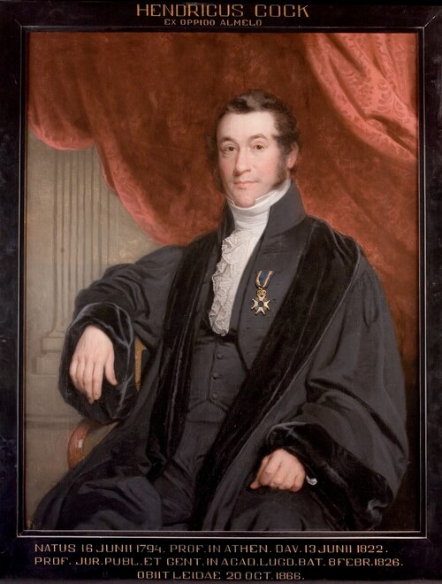 Portrait of Henricus Cock, professor of Law in Leiden, 1801, Charles Howard Hodges