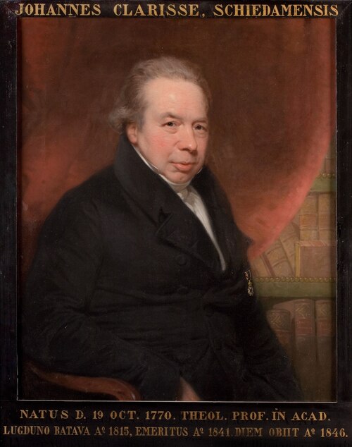 Portret van Joannes Clarisse, hoogleraar Godgeleerdheid te Leiden, 1801, Charles Howard Hodges