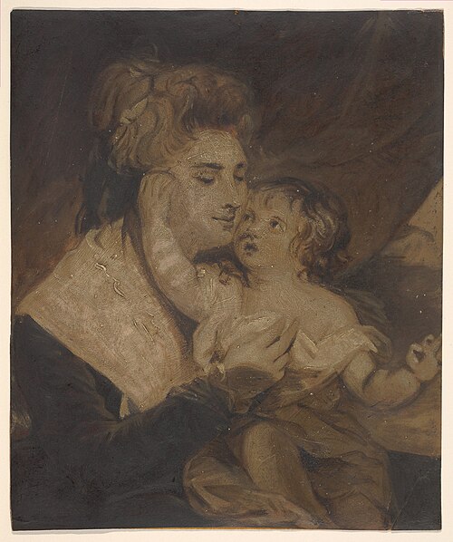 Lady Dashwood and Her Son, 1785, Charles Howard Hodges