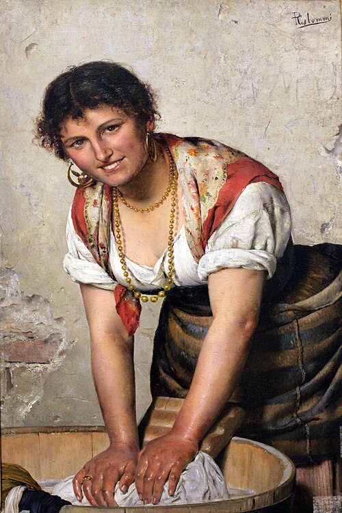 The Laundress, 1880, Pasquale Celommi