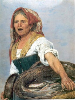 La pescivendola, 1888, Pasquale Celommi