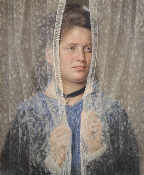 Dietro la tenda, 1890, Pasquale Celommi