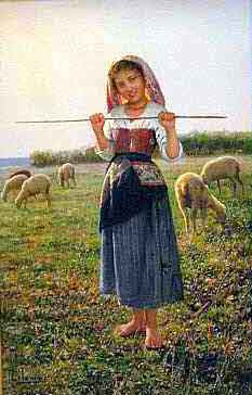 Pastorella col gregge, 1915, Pasquale Celommi