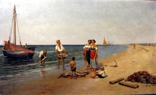 Ritorno dalla pesca, 1926, Pasquale Celommi