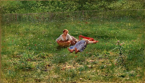 Riposo nei campi, 1899, Pasquale Celommi