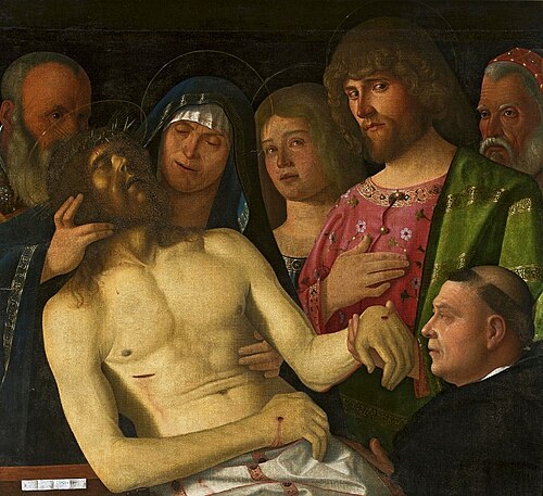 La Déploration du Christ (détail)., 1490, Pasqualino di Niccolò