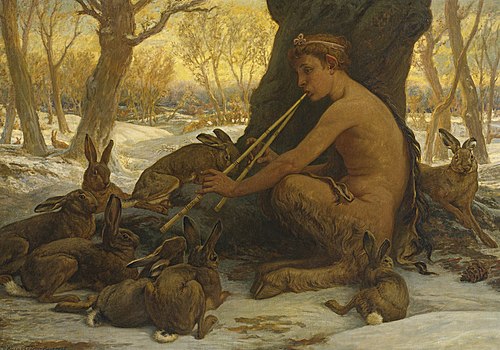 Young Marsyas (Marsyas Enchanting the Hares), 1878, Elihu Vedder