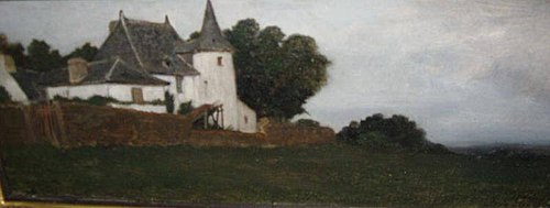 Old White Houses, Vitré, France, 1866, Elihu Vedder