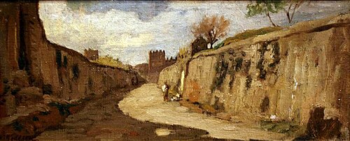 Outside Porta San Lorenzo, Rome, 1867, Elihu Vedder