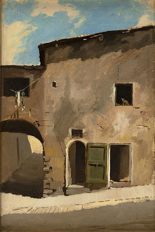 A building, probably in Italy, , Elihu Vedder