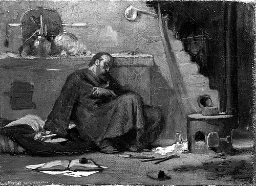 Study for The Dead Alchemist, 1866, Elihu Vedder
