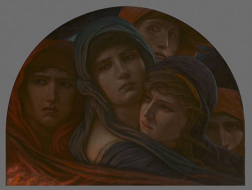 A Glimpse into Hell, or Fear, 1893, Elihu Vedder