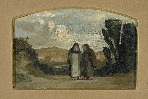 Monks on the Appian Way, 1865, Elihu Vedder