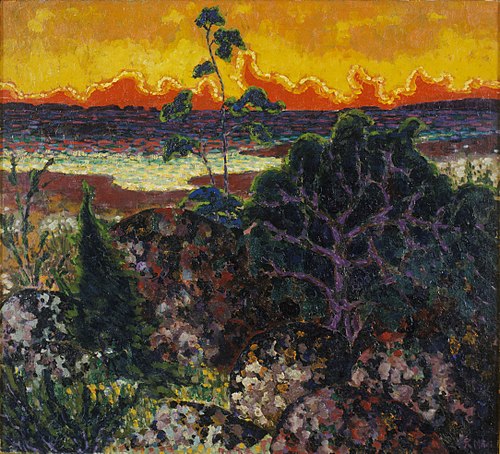 Paysage avec un nuage rouge, 1913, Konrad Mägi