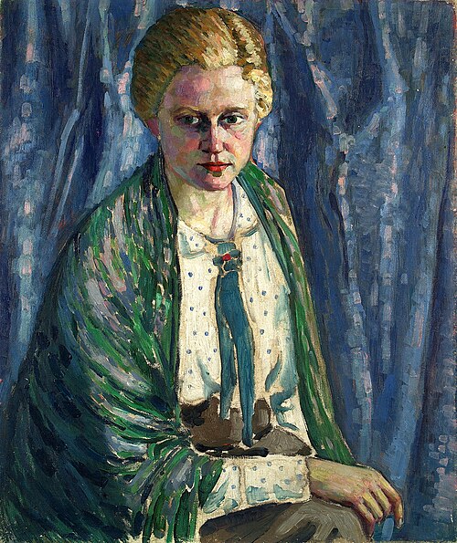 Alma Koskeli portree, 1916, Konrad Mägi