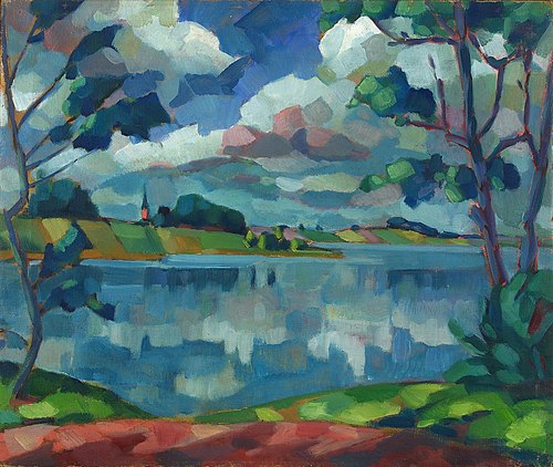 Saadjärv - Äksi kirik, 1923, Konrad Mägi