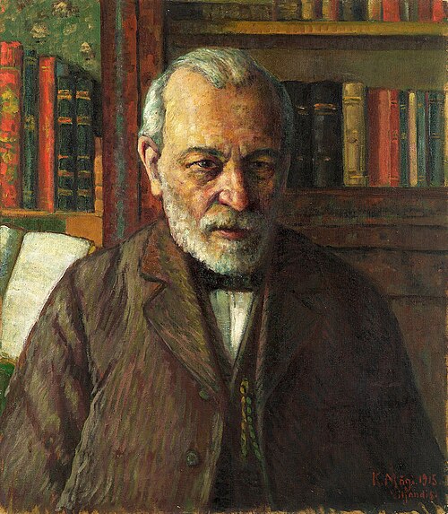 Luuletaja Friedrich Kuhlbarsi portree, 1915, Konrad Mägi