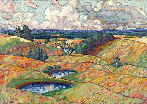 Võrumaa maastik, 1917, Konrad Mägi