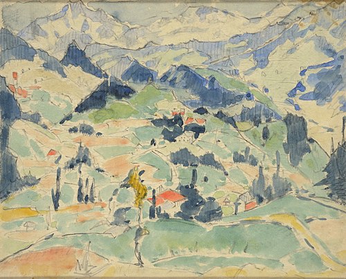 Obersdorfi maastik, 1922, Konrad Mägi