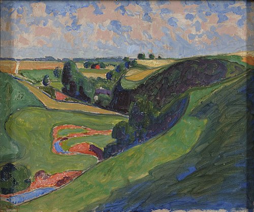 Võrumaa maastik (Maastik Võrumaalt), 1915, Konrad Mägi
