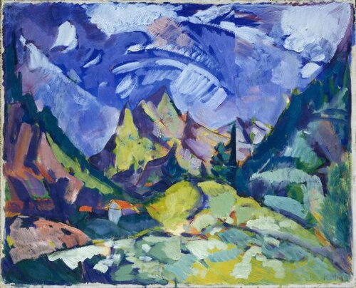 Obersdorfi maastik, 1922, Konrad Mägi