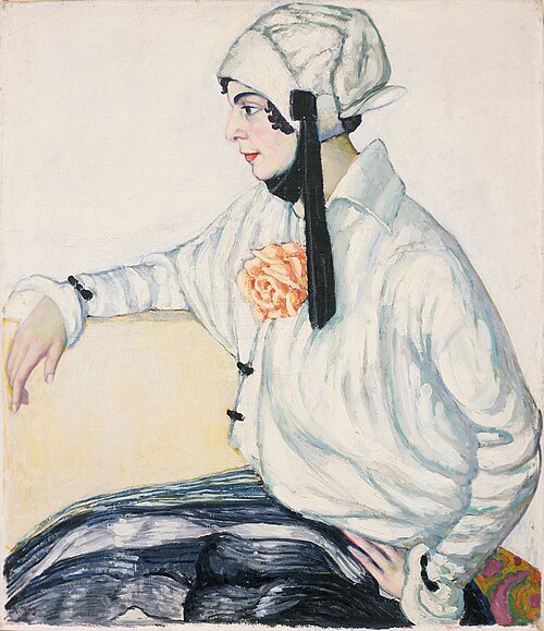 Pr. Menningi portree (Neiu valges), 1915, Konrad Mägi