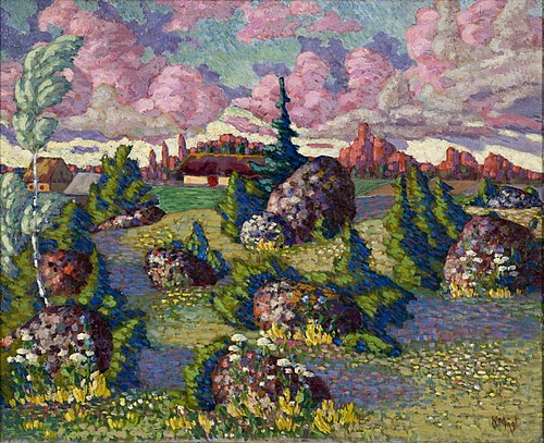 Maastik kividega, 1913, Konrad Mägi