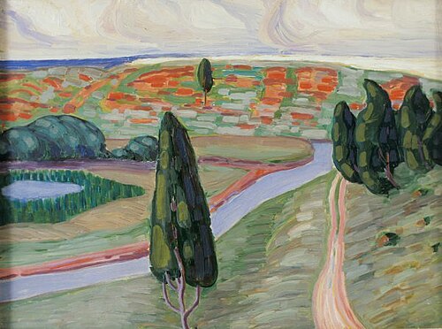 Maastikuetüüd, 1913, Konrad Mägi