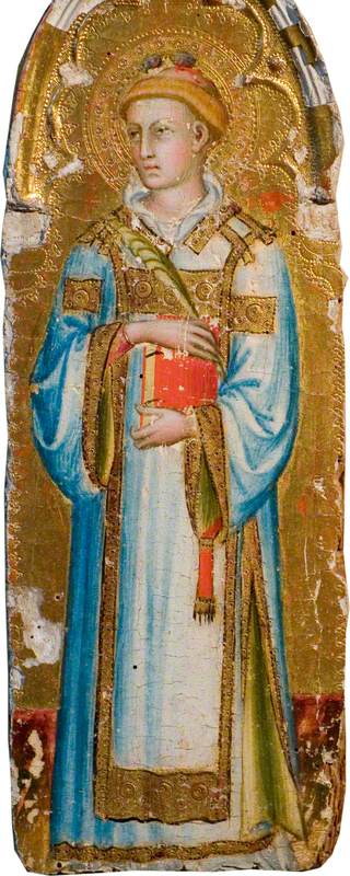 Saint Stephen (panel from the right pilaster of an altarpiece), 1397, Andrea di Bartolo
