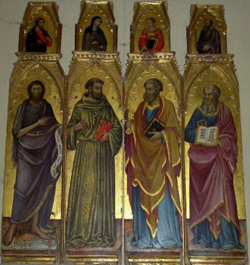 Four Saints., 1413, Andrea di Bartolo