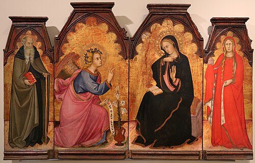 Annuciation and Saints, , Andrea di Bartolo