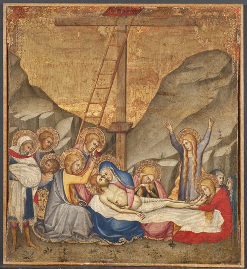 La lamentation sur le corps du Christ mort, 1400, Andrea di Bartolo