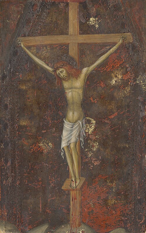 Christ on the Cross [reverse], 1380, Andrea di Bartolo