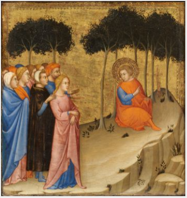 Saint Galgano Inviting the People to Adore the Cross, 1415, Andrea di Bartolo